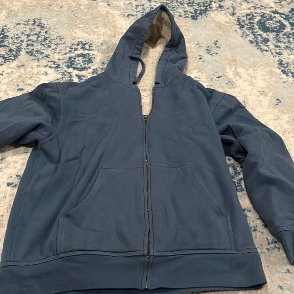 thick blue jacket